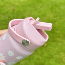 Axyaa Pink Daisy Insulated Stainless Steel Water Bottle