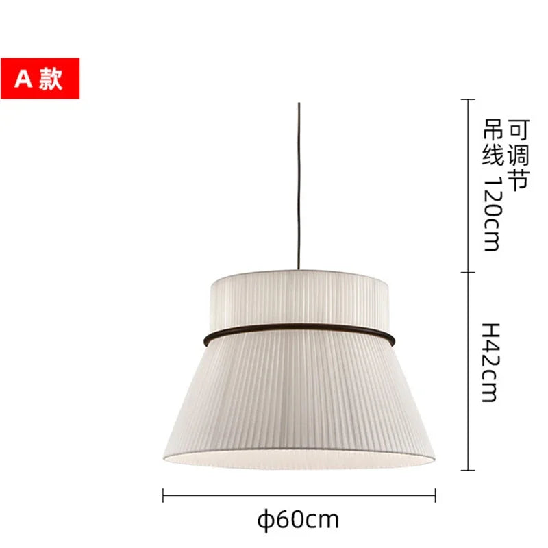 Axyaa Wabi Sabi Fabric Chandelier Nordic Style Pendant Light for Home Decoration