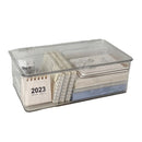 Acrylic Desk Stationery Organizer by Axyaa: Clear Desktop Storage Box for School Supplies