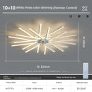 Axyaa Modern Ceiling Fan Light Remote Control 6 Speeds Black Chandelier