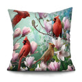 Axyaa Bird Oil Painting Cushion Cover - Chinese Style Home Decor