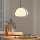 Axyaa Glass Chandelier Modern LED Light for Bedroom Living Room Dining Room