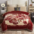 Axyaa Double Sided Warm Raschel Blanket for Winter - High End Soft & Cozy Weighted Comforter