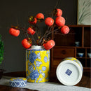 Axyaa Blue & White Porcelain General's Jar Vase Home Decoration