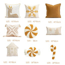 Axyaa Christmas Elk Embroidery Pillowcase Set - Festive Home Sofa Decor