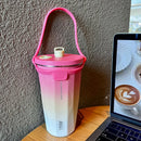 Axyaa Stainless Steel Vacuum Tumbler 600ml with Straw