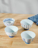 Axyaa Hand-Painted Ceramic Rice Bowl, Underglaze Color Tableware, Small Bowl