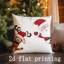 Axyaa Christmas Reindeer & Santa Pillows: Sofa Bedroom Car Rectangular Cushion