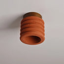 Axyaa Retro Industrial Ceiling & Wall Light: Coral Red, LED, AC85-265V.