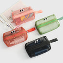 Axyaa Mesh Clear Makeup Bag | Portable Toiletry Storage Pouch Organizer