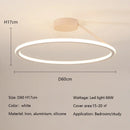 Axyaa Modern Circle LED Chandelier Aluminum Dimmable Ceiling Light Bedroom Lamp