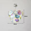 Axyaa Glass Chandeliers: Round LED Vintage Pendant Light for Dining Room & Kitchen