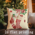 Axyaa Christmas-themed Pillow Covers for Sofa Bed Car Home Decor