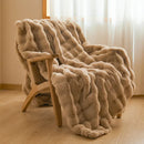 Axyaa Rabbit Fleece Blanket Quilt: Winter Thickened, Soft, & Cozy Sofa Blanket
