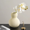 Axyaa Gourd Ceramic Vase Streak Artificial Hoist Airtight Flower Pot Storage Tank