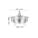 Axyaa Stainless Steel Food Steamer Basket with Silicone Handle
