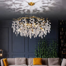 Axyaa Crystal Sky Chandelier: Elegant Ceiling Lighting for Hotel, Bedroom, Restaurant, Bar Counter