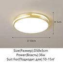 Axyaa Nordic Gold Round LED Ceiling Pendant Lamp for Bedroom Living Room Dining Room