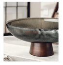Axyaa Glass Fruit Plate: High-Capacity Candy Box, Elegant Living Room Ornament