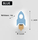 Axyaa Rocket Moon Star LED Wall Lamp for Kids Room - Modern Creative Design