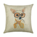 Axyaa Dog Linen Cushion Cover 45*45cm - Home Sofa Decor Pillowcase