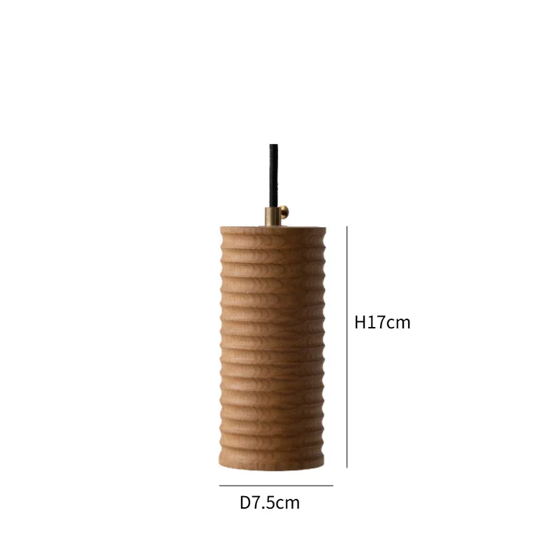 Axyaa Wood Pendant Light: Modern Room Decor Downlight for Ambiance