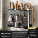 Axyaa Wall-mount Knife and Cutting Board Storage Rack