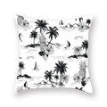 Axyaa Geometric Love Heart Print Square Pillowcase