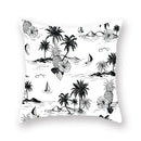 Axyaa Geometric Love Heart Print Square Pillowcase