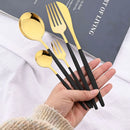 Axyaa 40Pcs Stainless Steel Cutlery Set for Dining and Kitchen