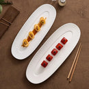 Axyaa Ceramic Sushi & Steak Plate | Japanese Style Long Strip Plate for Hotel Tableware