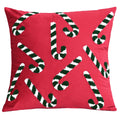 Axyaa Christmas Plush Towel Embroidered Throw Pillowcase for Nordic Home Decor