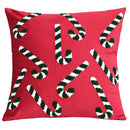 Axyaa Christmas Plush Towel Embroidered Throw Pillowcase for Nordic Home Decor