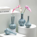 Axyaa Marble Chinese Ceramic Vase Vintage Floral Arrangement Living Room Ornament