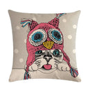 Axyaa Cartoon Dog Linen Pillow Case 45*45cm