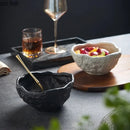 Axyaa Stone Pattern Ceramic Bowl Set for Molecular Cuisine and Dining