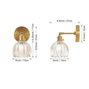 Nordic Brass Glass Wall Lamp by Axyaa - LED Decor Lighting Fixtures