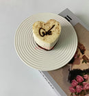 Axyaa White Ceramic Dessert Plate Set - Minimalist Sushi Snack Cake Frosted Dish