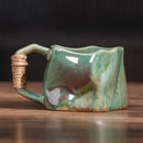 Axyaa Irregular Rope Ceramic Coffee Cup Set Retro Japanese Style Tea Mug