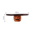Axyaa Pumpkin Wooden Cake Tray Dessert Plate for Molecular Cuisine Tableware