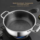 Axyaa 410 Stainless Steel Non-Stick Soup Pot with Lid - Induction Cooker Compatible