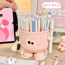 Axyaa Kawaii Plastic Pencil Holder & Makeup Brush Organizer