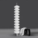 Axyaa White Gourd Glass Floor Lamp - Modern LED Lighting for Bedroom and Living Room