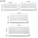 Axyaa Mosaic Texture Ceramic Sushi Dessert Sashimi Plates - Set of 4