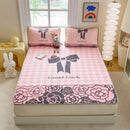 Axyaa Cool Silk Three-Piece Digital Print Latex Mat Set