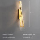 Axyaa Crystal Wall Scones Gold Metal LED Wall Lamp Luxury Indoor Light.