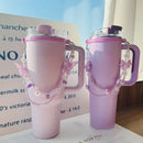 Axyaa Silicone Handle Strap for Stanley Cup 30oz/40oz - Portable & Cute Thermos Accessories