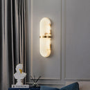 Axyaa LED Semicylinder Wall Light 12W - Imitation Marble Decor Sconce for Home Décor
