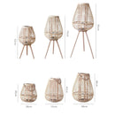 Axyaa Rattan Bamboo Floor Lamp for Parlor Bedroom Indoor Decor