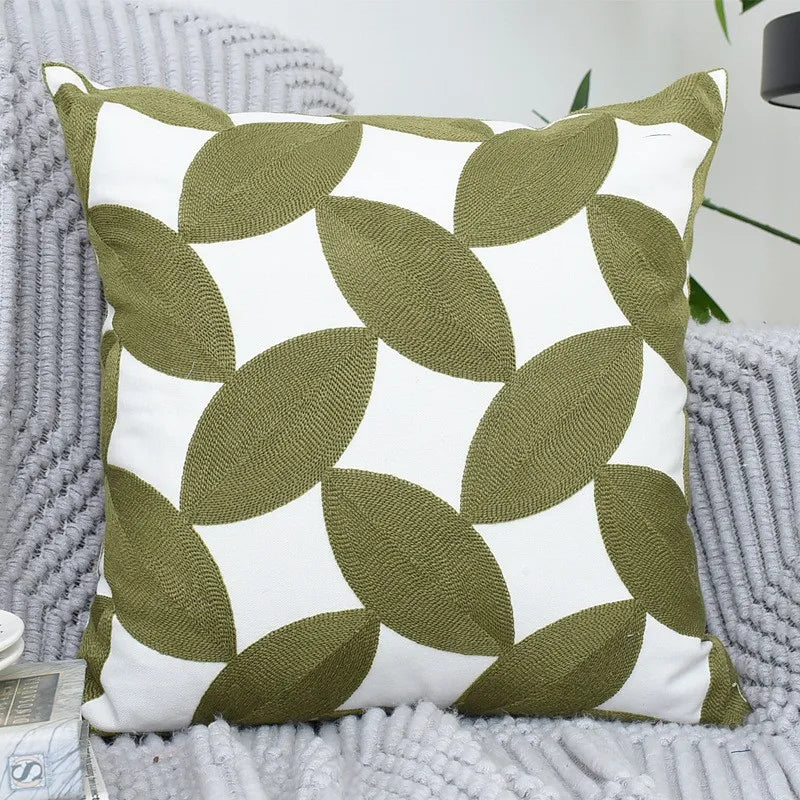 Tropical Plant Pattern 3D Cushion Cover 45x45cm for Living Room Sofa by Axyaa